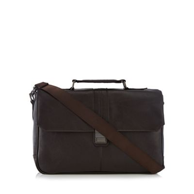 Brown clasp briefcase